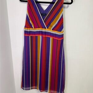 Escada sport Striped Mini Dress 100% Silk size 44